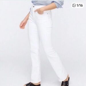J. Crew Hipslung White Stretch Jeans